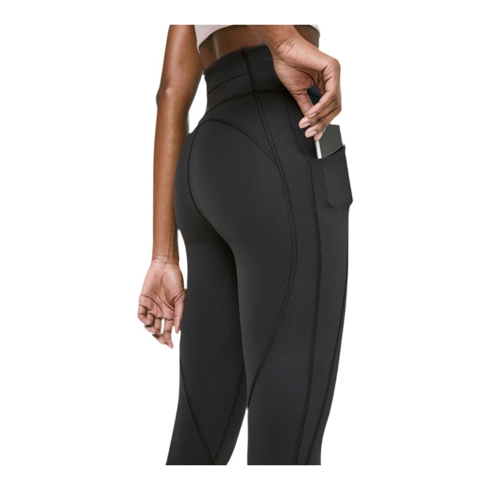 Lululemon Time To Sweat Black Crop Leggings EUC Size 2
